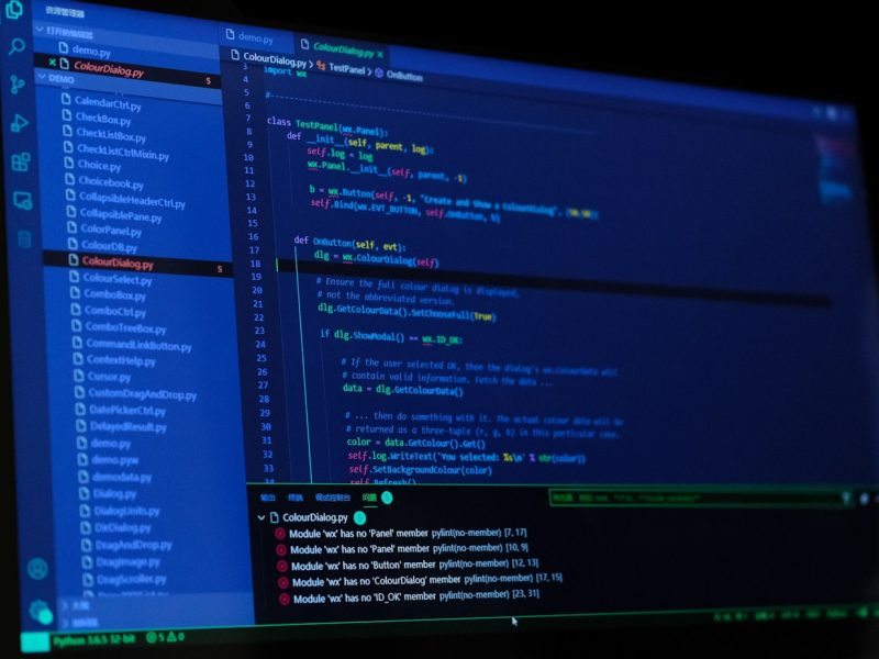 black flat screen computer monitor